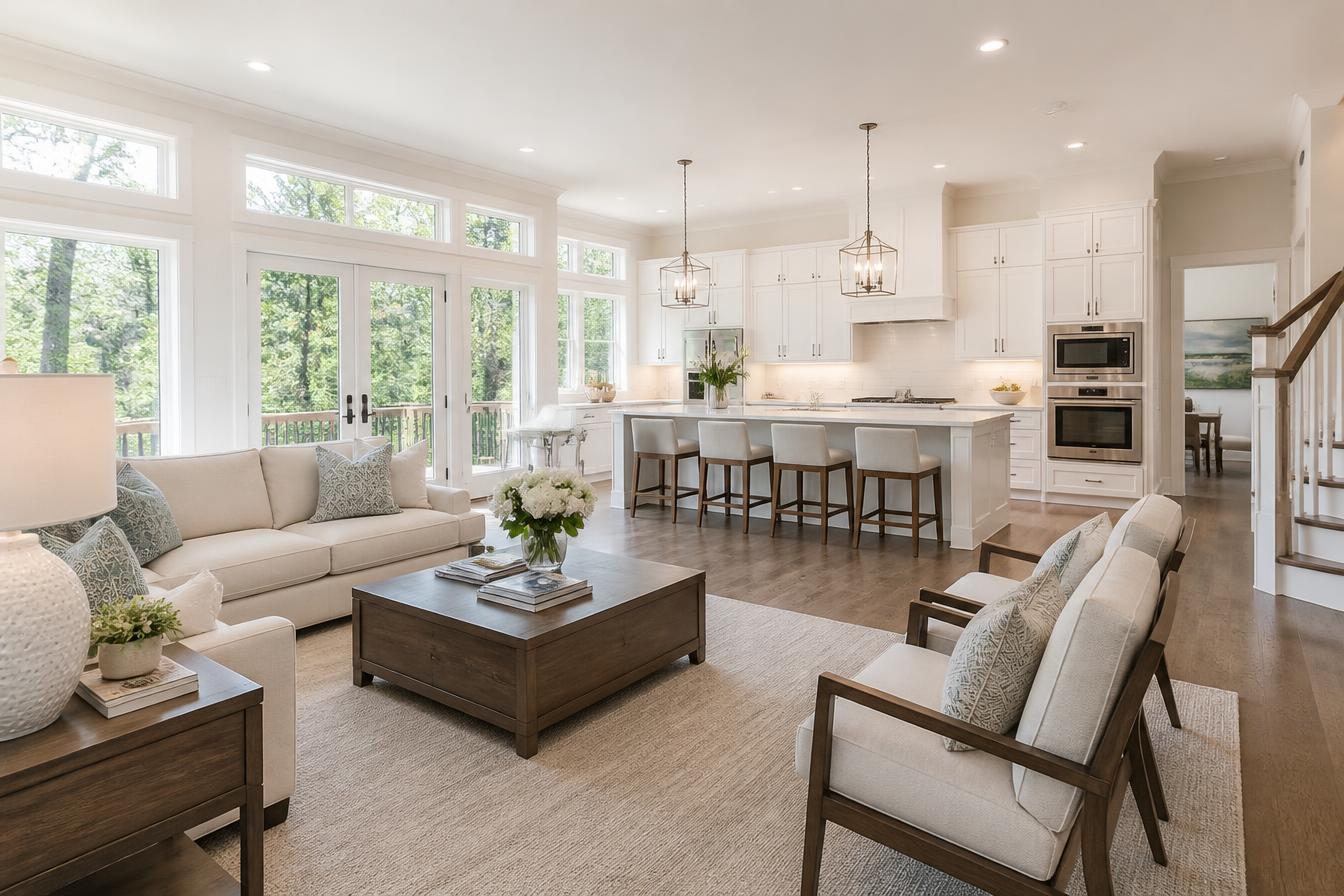 Bright, professionally cleaned Atlanta-area home ready for occupancy